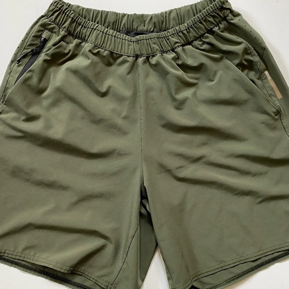REI Co-op Mens Olive Green 7 Inch Inseam Lined Active Hiking Shorts Small